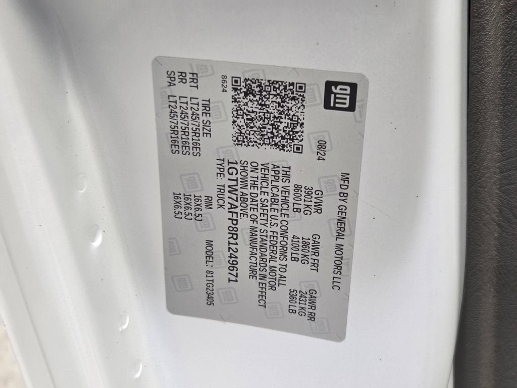 2024 GMC Savana Cargo 2500 Work Van