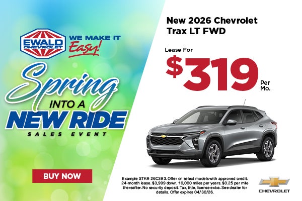 2026 Chevrolet Trax LT Lease $319 per mo