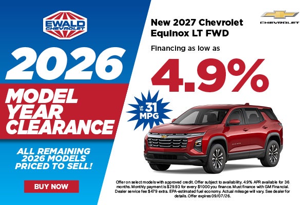 2027 Chevy Equinox 4.9% APR