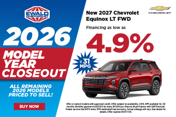 2027 Chevy Equinox 4.9% APR