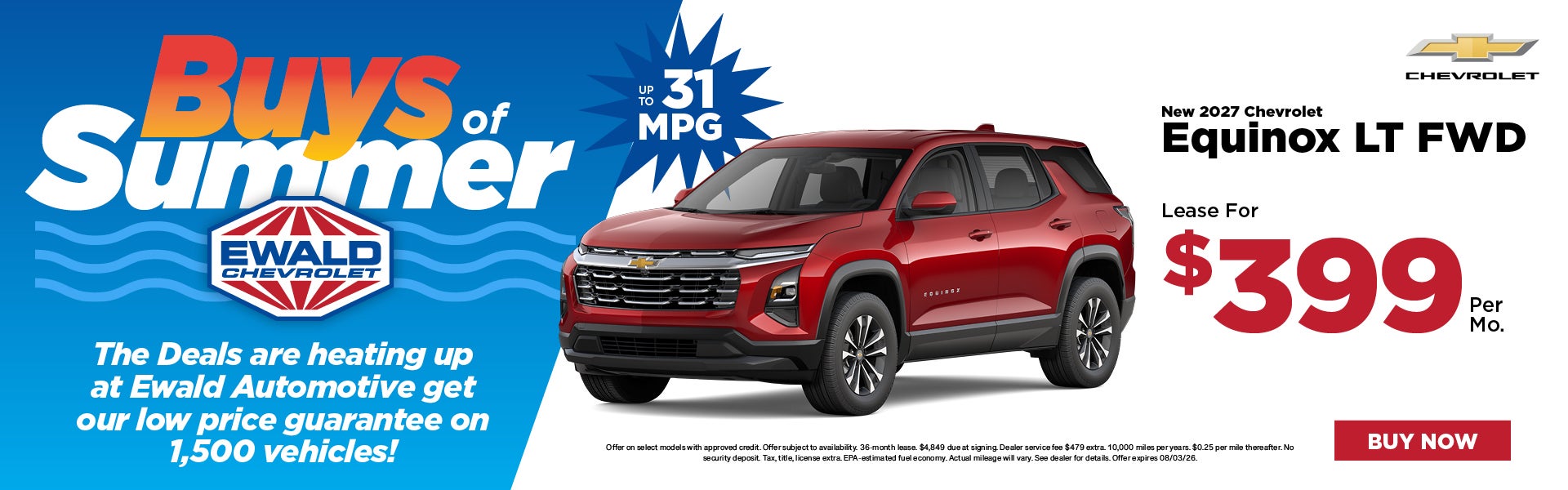 2027 Chevrolet Equinox Lease $399