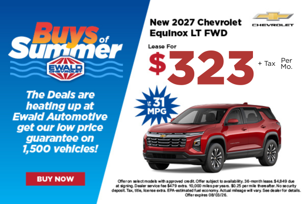 2027 Chevrolet Equinox Lease $323