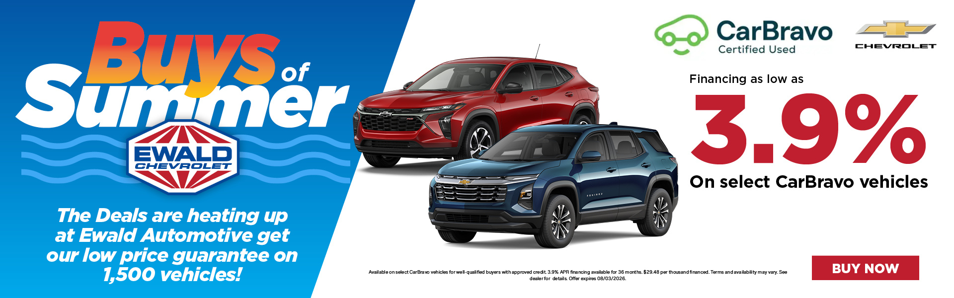 3.9% APR Car Bravo Certified Used Vehicles