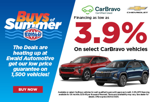3.9% APR Car Bravo Certified Used Vehicles