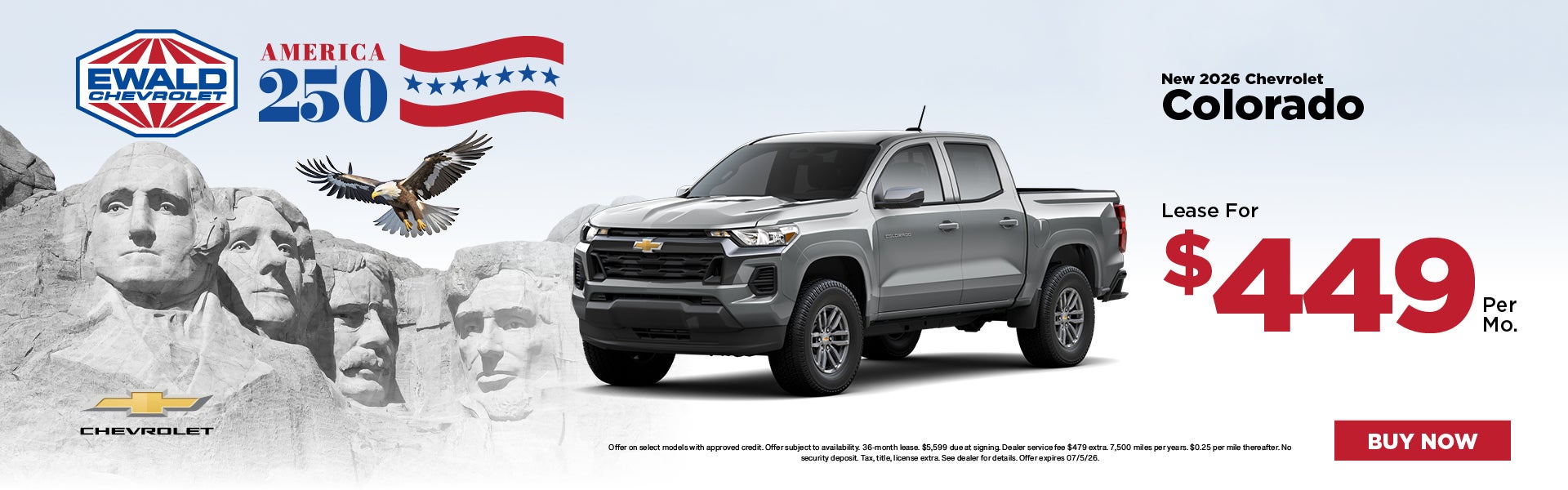 2026 Chevy Colorado Lease for $449 per mo