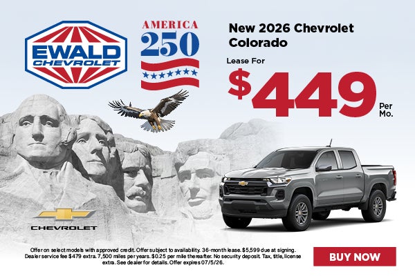 2026 Chevy Colorado Lease for $449 per mo