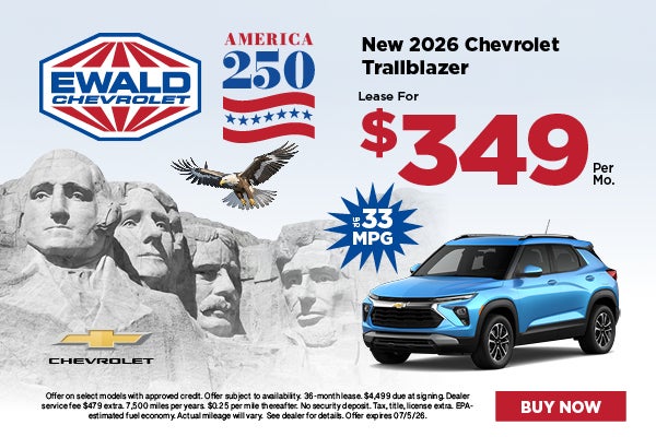 2026 Chevy Trailblazer Lease $349 per mo