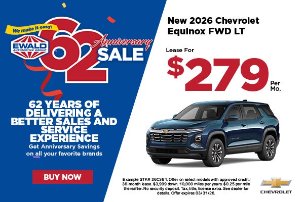 2026 Chevy Equinox lease for $279