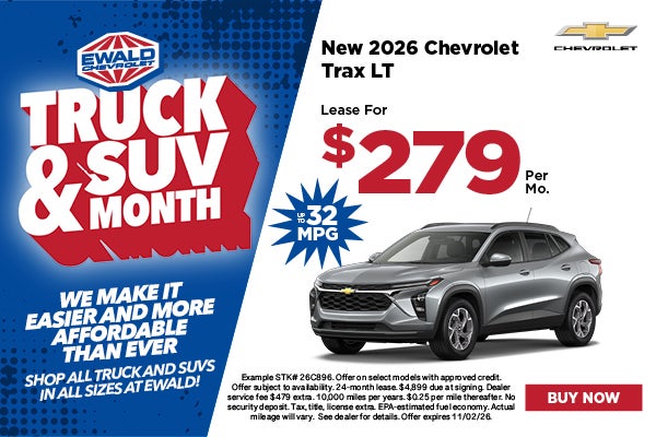 2026 Chevy Trax Lease $279