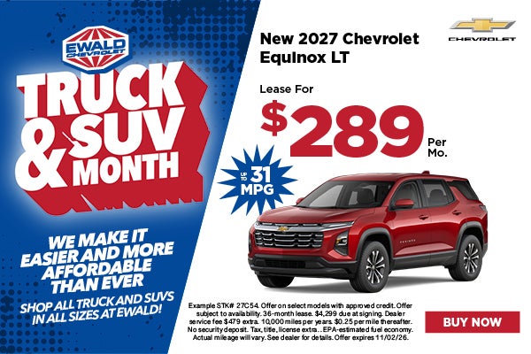 2027 Chevy Equinox Lease $289