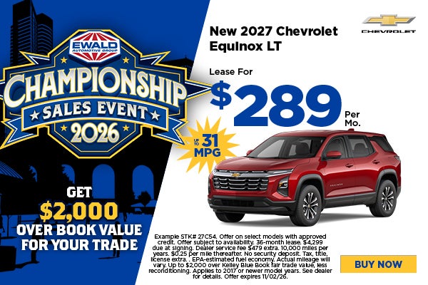 2027 Chevy Equinox Lease $289