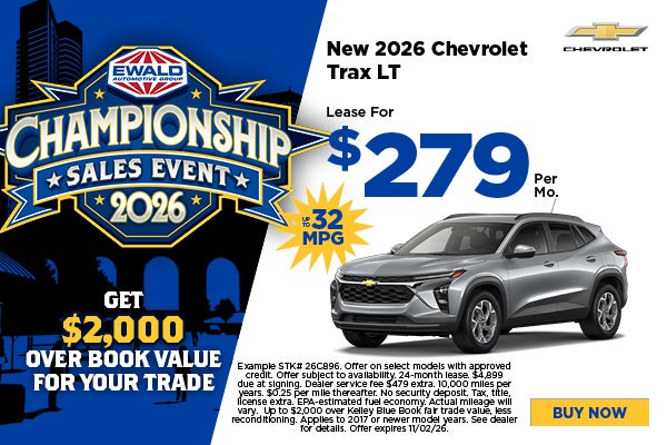 2026 Chevy Trax Lease $279