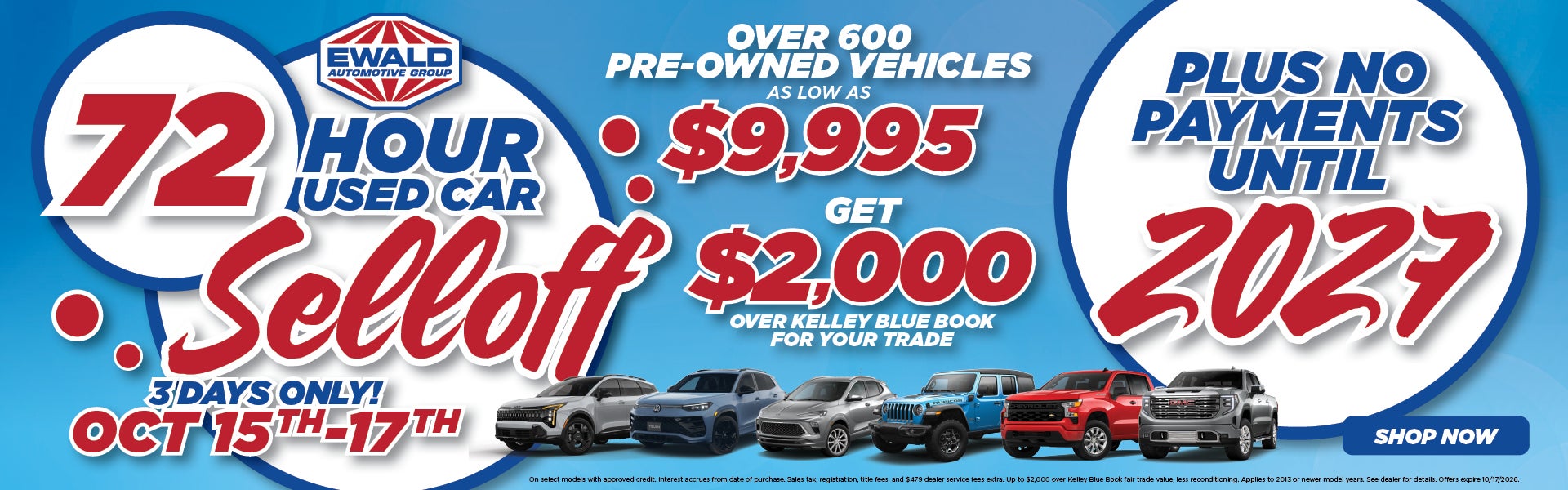 72-Hour Used Car Selloff